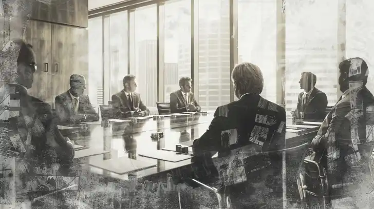 graphic of a board room