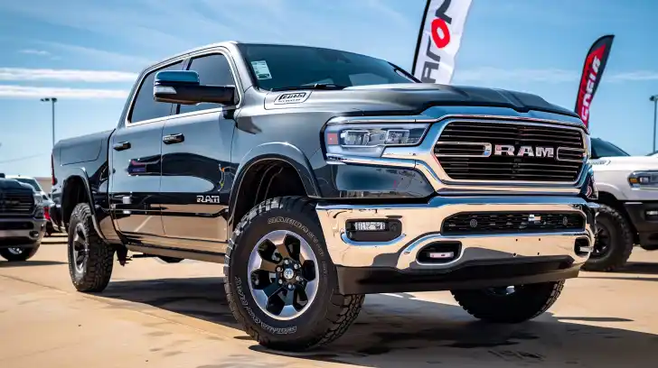 Dodge Ram on dealership lot