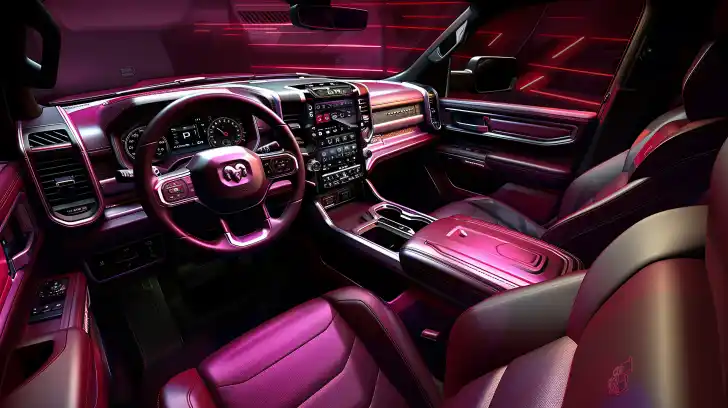 interior of Dodge Ram truck