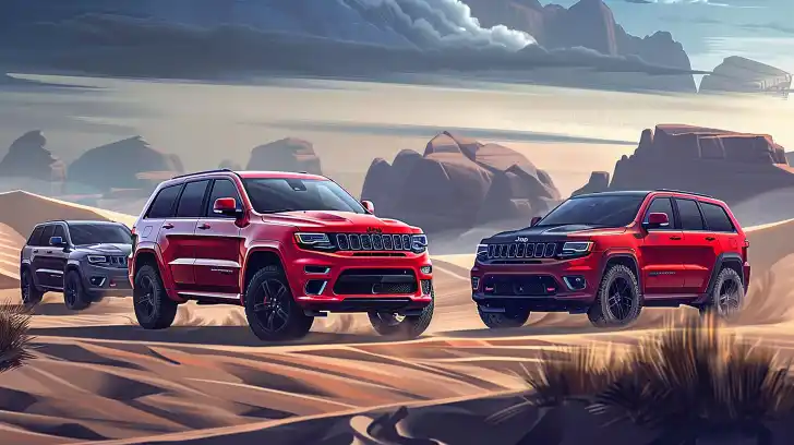 Evolution of the Jeep Grand Cherokee in the desert