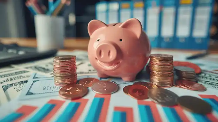 Happy piggy bank