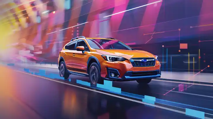 Orange Subaru graphic