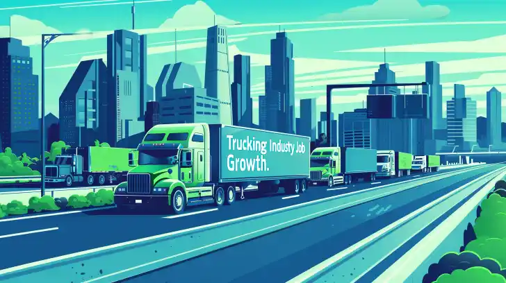 truck job growth graphic in the city